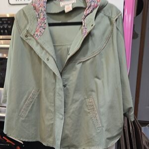 Flying Tomato Green Jacket with Multicolor Hood